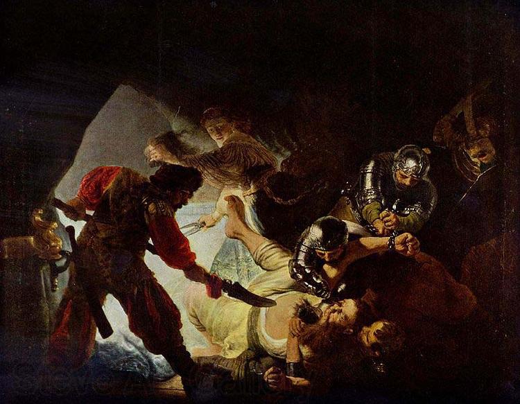 REMBRANDT Harmenszoon van Rijn The Blinding of Samson, Spain oil painting art